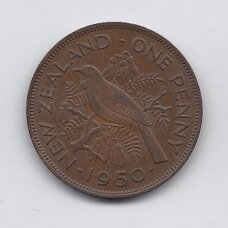 NEW ZEALAND 1 PENNY 1950 KM # 21 VF NEW ZEALAND 1 PENNY 1950 KM # 21 VF