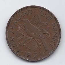 NEW ZEALAND 1 PENNY 1951 KM # 21 VF NEW ZEALAND 1 PENNY 1951 KM # 21 VF