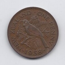 NEW ZEALAND 1 PENNY 1958 KM # 24 VF NEW ZEALAND 1 PENNY 1958 KM # 24 VF