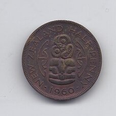 NEW ZEALAND 1/2 PENNY 1960 KM # 23 VF NEW ZEALAND 1/2 PENNY 1960 KM # 23 VF