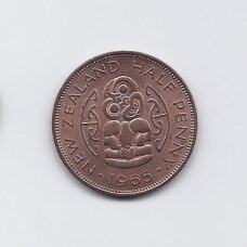 NEW ZEALAND 1/2 PENNY 1965 KM # 23 XF NEW ZEALAND 1/2 PENNY 1965 KM # 23 XF