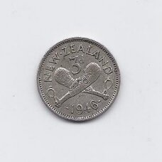 NAUJOJI ZELANDIJA 3 PENCE 1946 KM # 7 VF