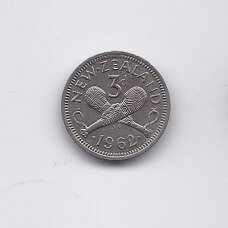 NAUJOJI ZELANDIJA 3 PENCE 1962 KM # 25 VF NAUJOJI ZELANDIJA 3 PENCE 1962 KM # 25 VF