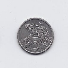 NAUJOJI ZELANDIJA 5 CENTS 1982 KM # 34 VF NAUJOJI ZELANDIJA 5 CENTS 1982 KM # 34 VF