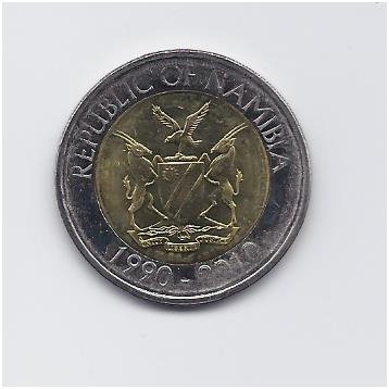 NAMIBIJA 10 DOLLARS 2010 KM # 21 XF/AU 1