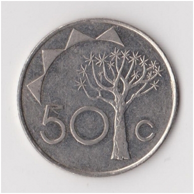 NAMIBIA 50 CENTS 1993 KM # 3 VF