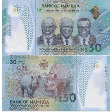 NAMIBIA 30 DOLLARS 2020 P # new UNC