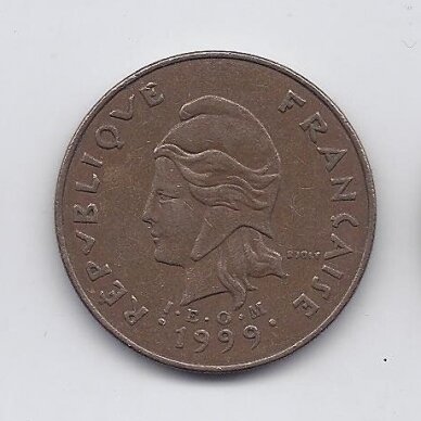 NAUJOJI KALEDONIJA 100 FRANCS 1999 KM # 15 VF 1