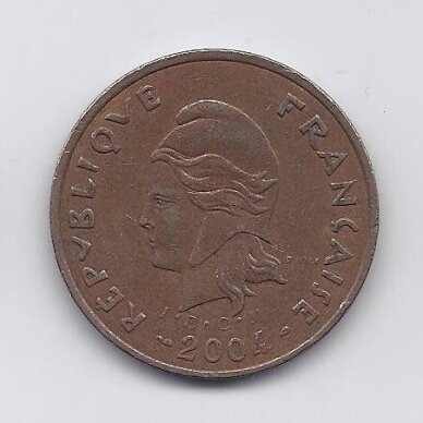 NAUJOJI KALEDONIJA 100 FRANCS 2004 KM # 15 VF 1