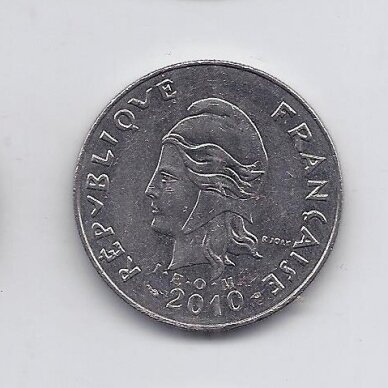 NAUJOJI KALEDONIJA 20 FRANCS 2010 KM # 12a F/VF 1