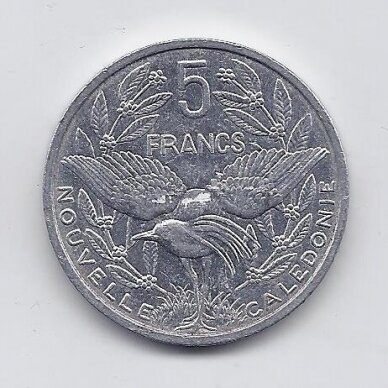 NAUJOJI KALEDONIJA 5 FRANCS 2009 KM # 16 VF/XF