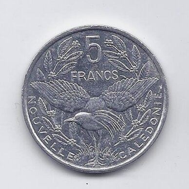 NAUJOJI KALEDONIJA 5 FRANCS 2014 KM # 16 VF/XF