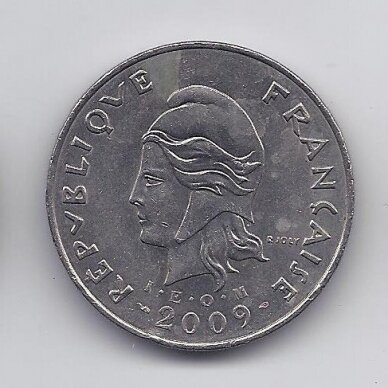 NAUJOJI KALEDONIJA 50 FRANCS 2009 KM # 13a VF 1