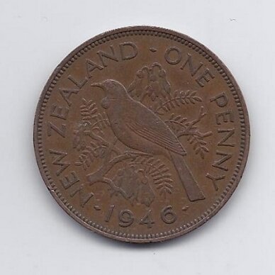 NEW ZEALAND 1 PENNY 1946 KM # 13 VF