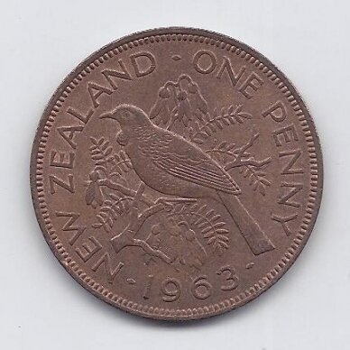 NEW ZEALAND 1 PENNY 1963 KM # 24 XF