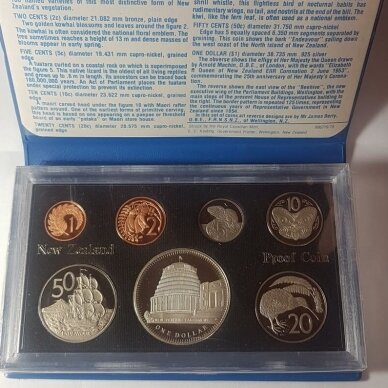 NAUJOJI ZELANDIJA 1978 m. 7 monetų proof rinkinys