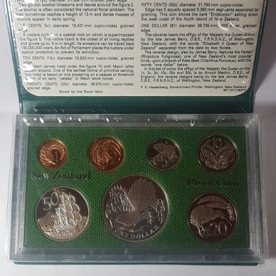 NAUJOJI ZELANDIJA 1980 m. 7 monetų proof rinkinys