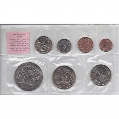 NAUJOJI ZELANDIJA 1970 m. 7 monetų rinkinys