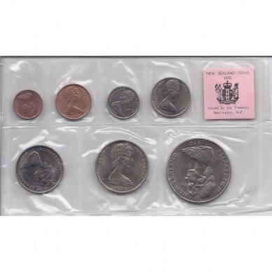 NAUJOJI ZELANDIJA 1970 m. 7 monetų rinkinys 2