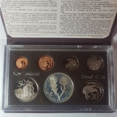 NAUJOJI ZELANDIJA 1981 m. 7 monetų proof rinkinys