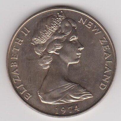 NEW ZEALAND 1 DOLLAR 1974 KM # 45 XF 1