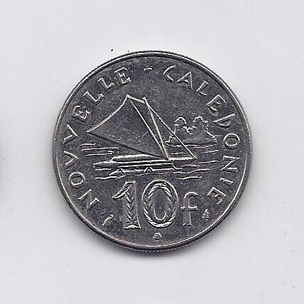 NAUJOJI KALEDONIJA 10 FRANCS 1986 KM # 11 VF/XF