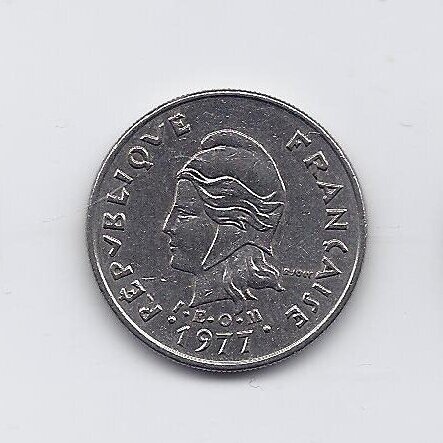 NAUJOJI KALEDONIJA 10 FRANCS 1977 KM # 11 VF/XF 1