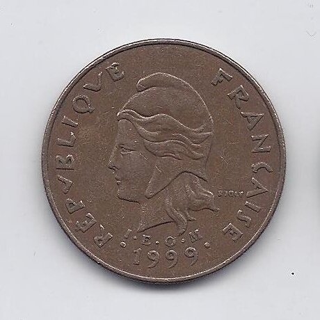 NAUJOJI KALEDONIJA 100 FRANCS 1999 KM # 15 VF 1