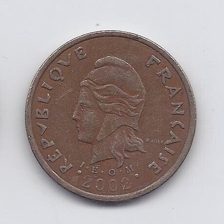 NAUJOJI KALEDONIJA 100 FRANCS 2002 KM # 15 VF 1