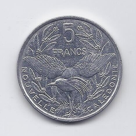 NAUJOJI KALEDONIJA 5 FRANCS 2011 KM # 16 VF/XF