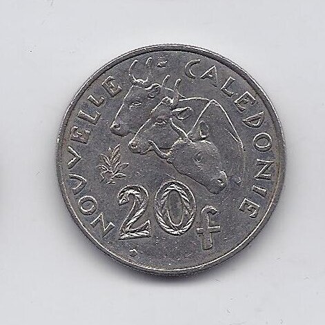 NAUJOJI KALEDONIJA 20 FRANCS 2008 KM # 12a VF