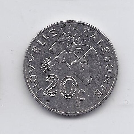NAUJOJI KALEDONIJA 20 FRANCS 2010 KM # 12a F/VF