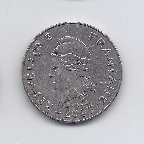 NAUJOJI KALEDONIJA 20 FRANCS 2007 KM # 12a VF 1