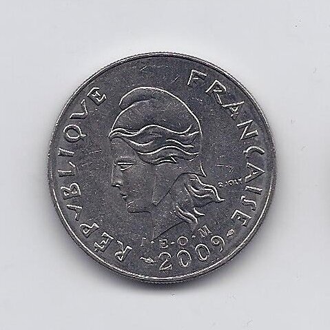 NAUJOJI KALEDONIJA 20 FRANCS 2009 KM # 12a F/VF 1