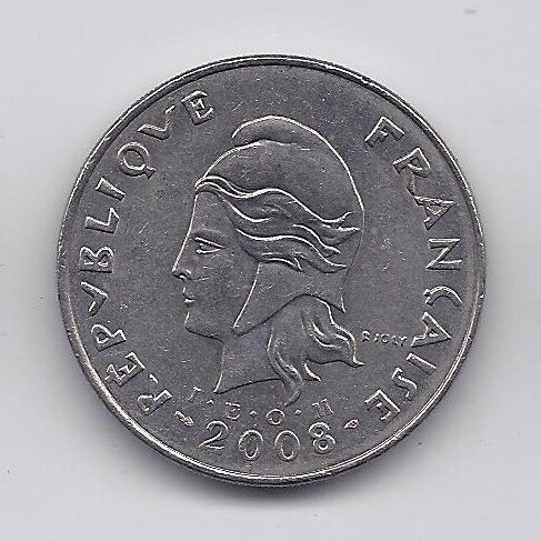 NAUJOJI KALEDONIJA 50 FRANCS 2008 KM # 13a VF 1