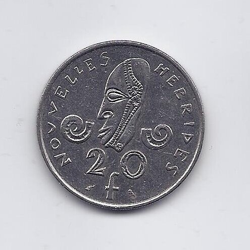 NEW HEBRIDES 20 FRANCS 1973 KM # 3.2 VF/XF