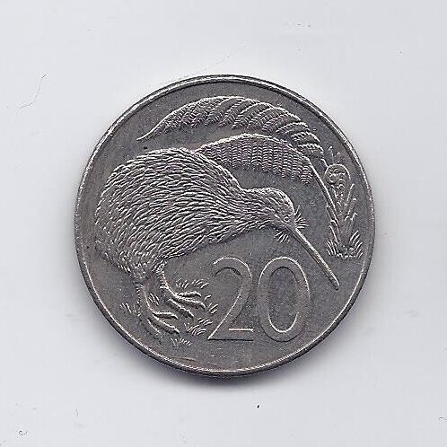 NAUJOJI ZELANDIJA 20 CENTS 1987 KM # 62 VF
