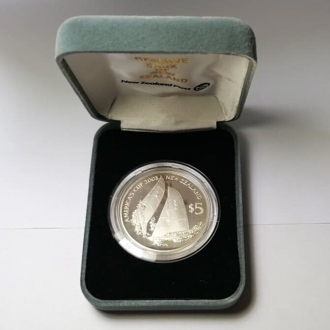 NEW ZEALAND 5 DOLLARS 2003 KM # 272a PROOF America's cup 2003