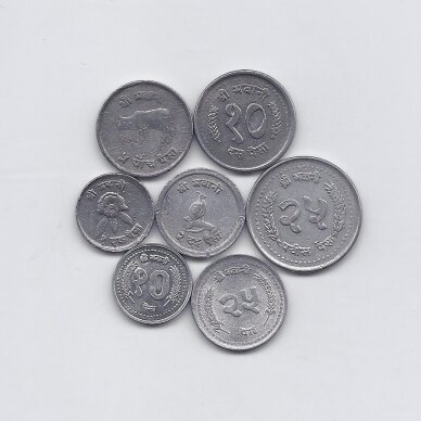NEPALAS 7 monetų rinkinys