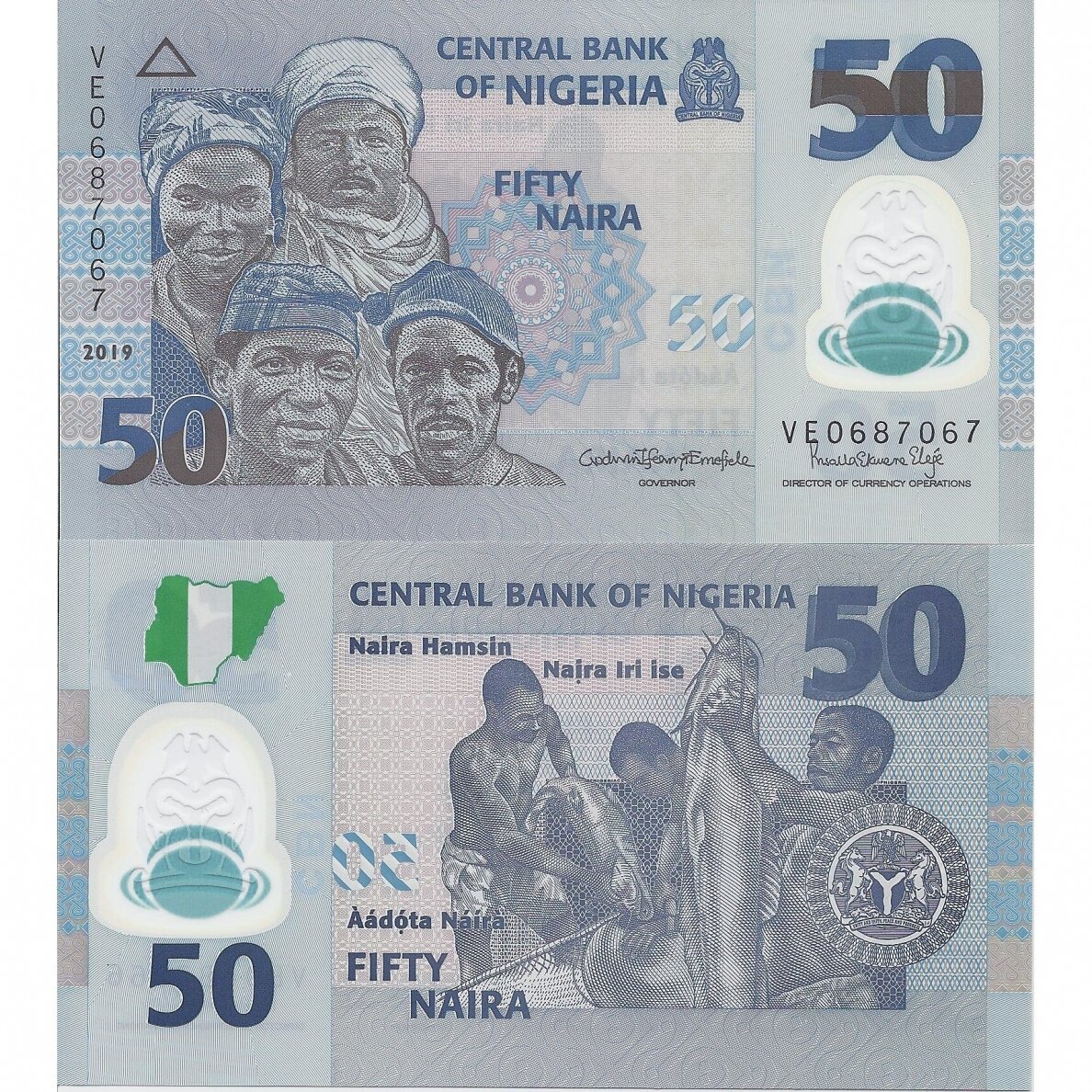NIGERIJA 50 NAIRA 2019 P # 40-new UNC