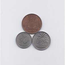 NIGERIJA 1973 m. trijų monetų rinkinys