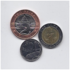 NIGERIJA 2006 m. 3 monetų rinkinys