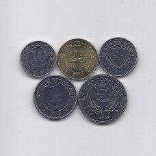 NIKARAGVA 2014 - 2015 m. 5 monetų rinkinys