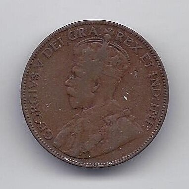 NEWFOUNDLAND 1 CENT 1929 KM # 16 VF 1