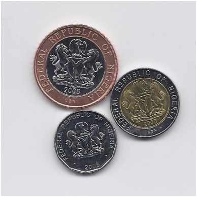 NIGERIJA 2006 m. 3 monetų rinkinys 1