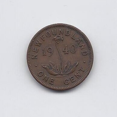 NEWFOUNDLAND 1 CENT 1940 KM # 18 VF