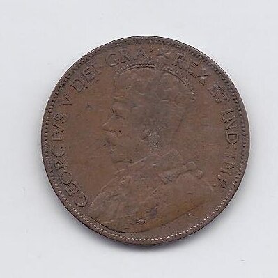 NEWFOUNDLAND 1 CENT 1920 KM # 16 VF 1