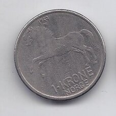 NORVEGIJA 1 KRONE 1969 KM # 409 VF