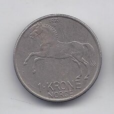 NORVEGIJA 1 KRONE 1973 KM # 409 VF