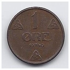 NORWAY 1 ORE 1940 KM # 367 VF